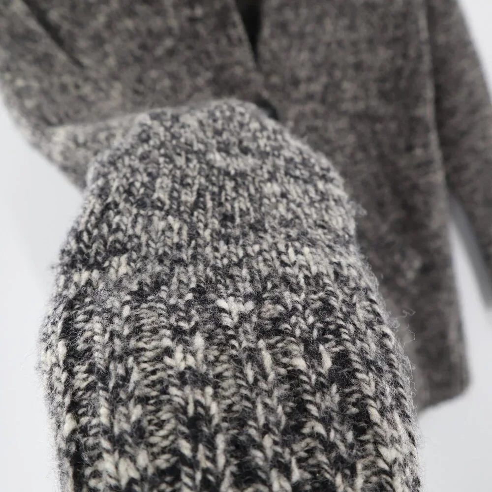 J. Crew Wool‎ Marled Sweater Womens M Gray Professor Academia Eclectic Grandpa